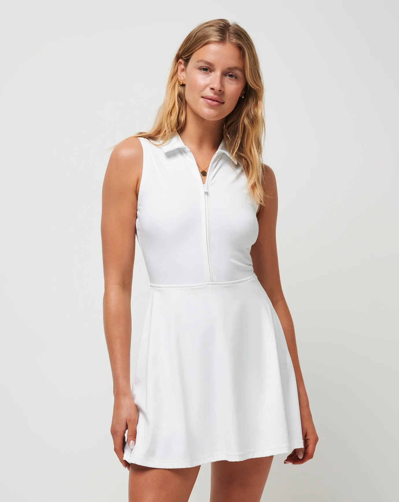 Moveknit Sleeveless Polo Dress Mood Comfort