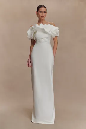 Spring Ready Sariya Sculptural Maxi Dress - White