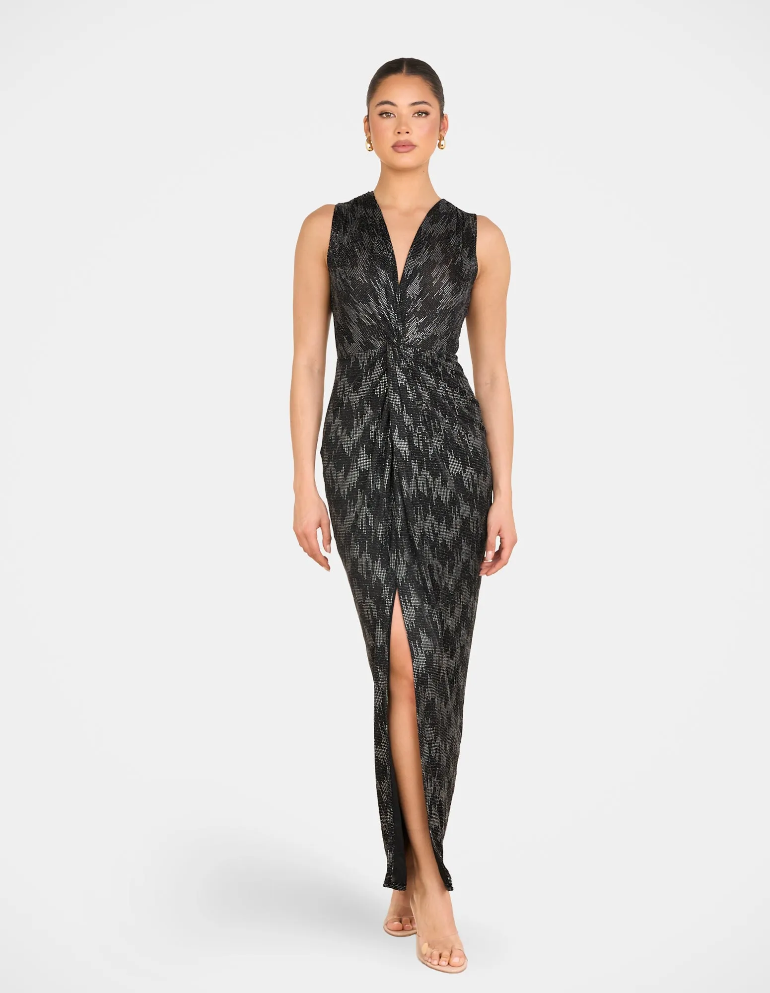 Mature Glam Laurentian  V-neck Gown