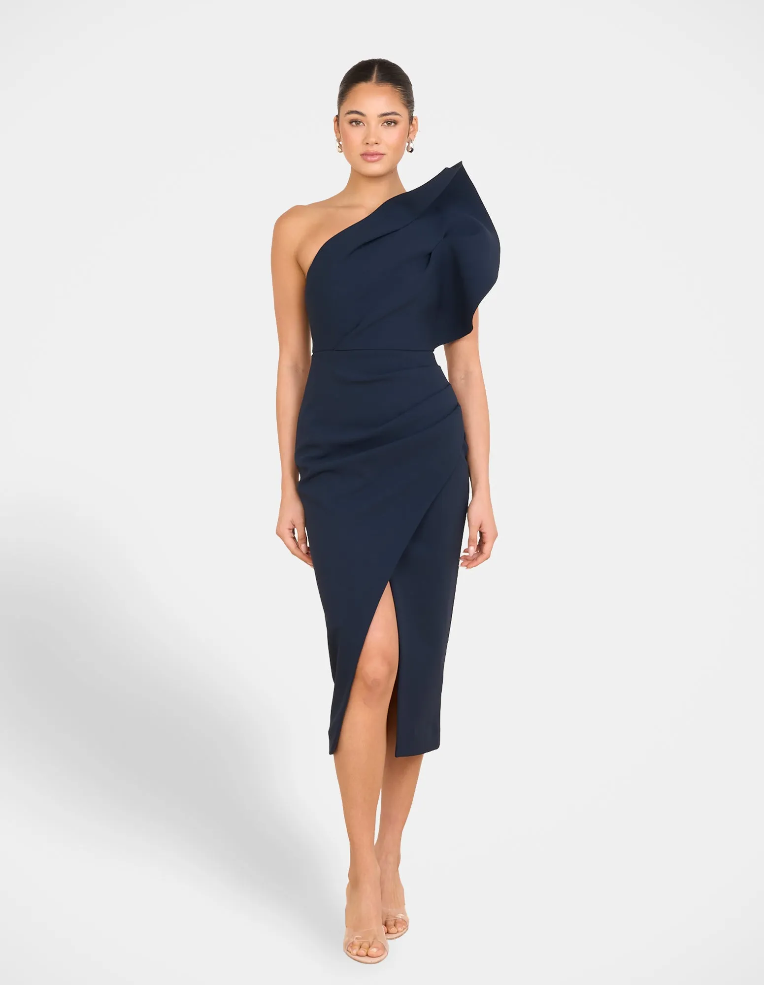 Body Positive Elise Asymmetric Midi Dress