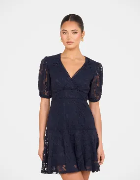 Trendy Tailoring Ellaria Puff Sleeve Mini Dress
