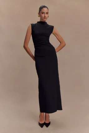 Elliot High Neck Sleeveless Maxi Dress - Black Fashion Look Loose Fit