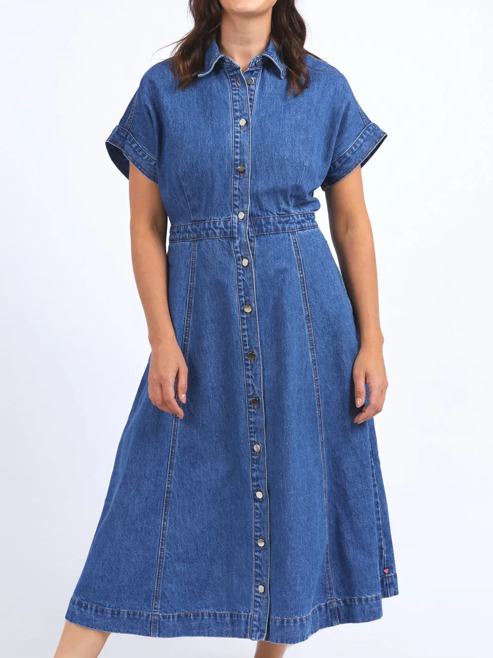 Work Favorite Fluid Cut ELM AIMEE DENIM DRESS