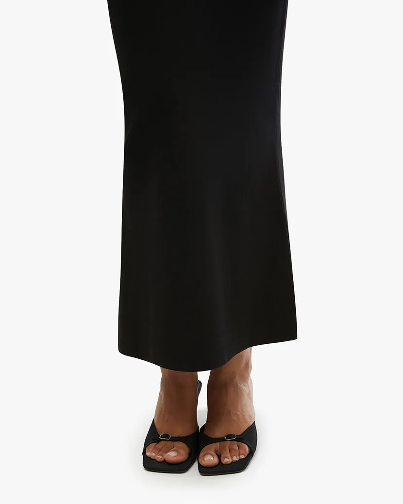Sunset Look Knit Halter Maxi Dress
