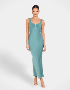 Dream Look Gala Bias Cut Satin Maxi Dress