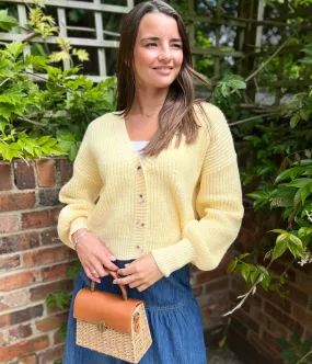 Vanilla Yellow Slouchy Cardigan Perfect Layer