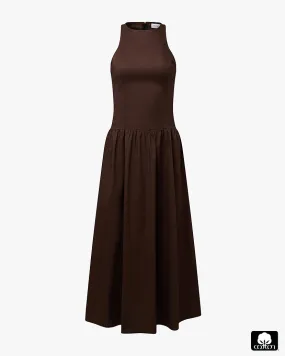 Casual Style Relaxed Wear Halter Midi Dress