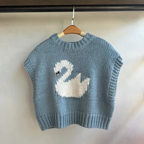Static Reducing Finish Snuggly Pieces SWAN Sweater