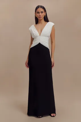 Comfortable Fashion Sage Glow Monique Contrast Maxi Dress - Black