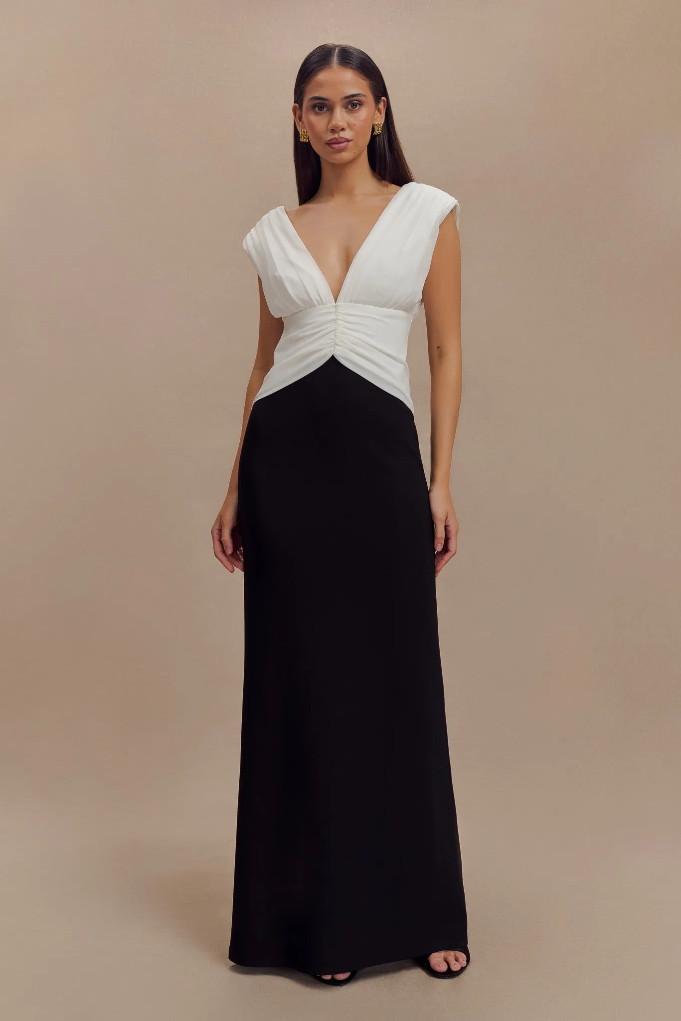 Comfortable Fashion Sage Glow Monique Contrast Maxi Dress - Black