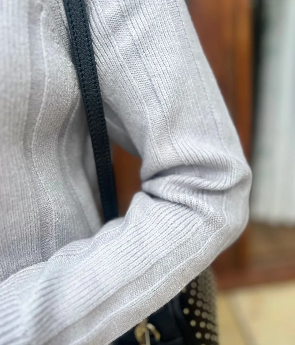 Cozy Layers Grey Wide Ribbed Jumper