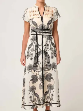 ONCE WAS XANTHIA DRESS Day Glow Decorative-Design