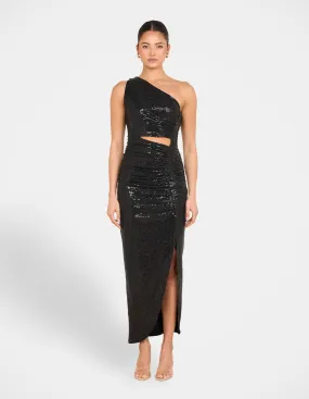Fran One Shoulder Drape Maxi Flow Friendly