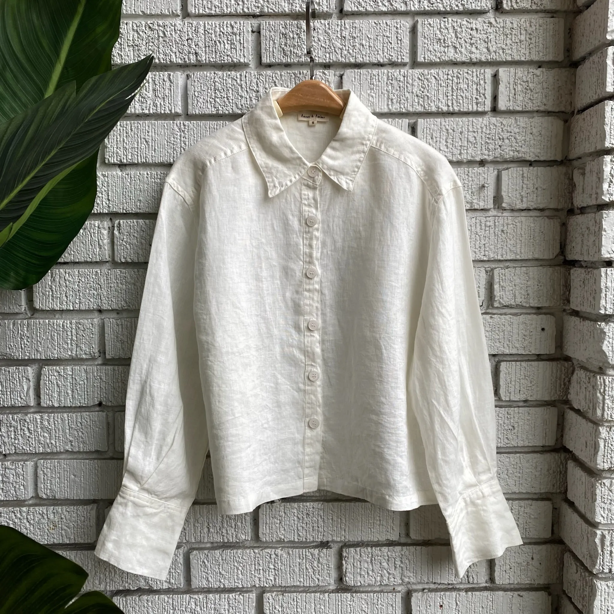 Sheer Panel TRIANA Linen Shirt