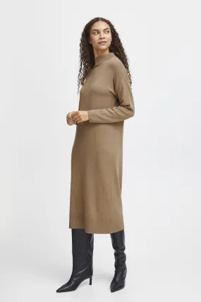 Trendy Tailoring ELEVATED CAMEL SWEATER DRESS