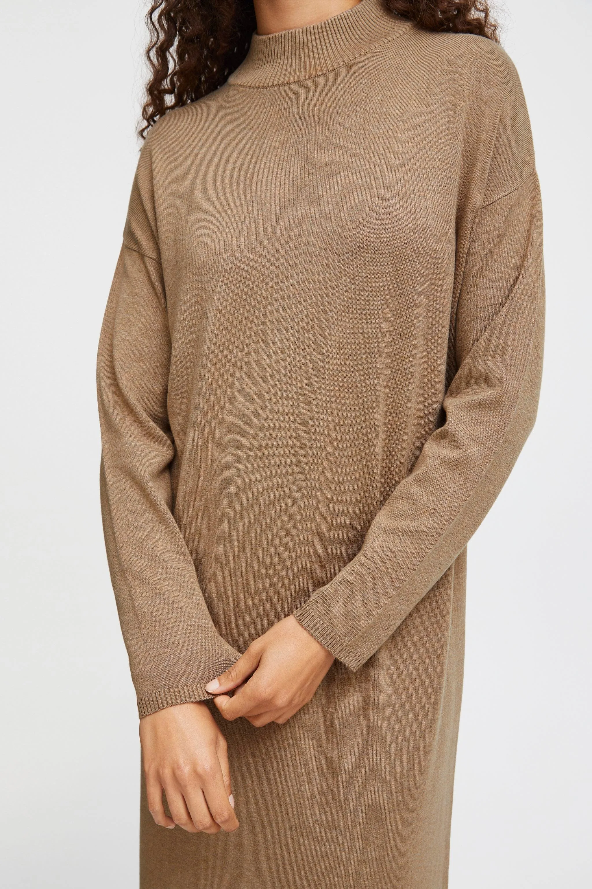ELEVATED CAMEL SWEATER DRESS Comfy Flex
