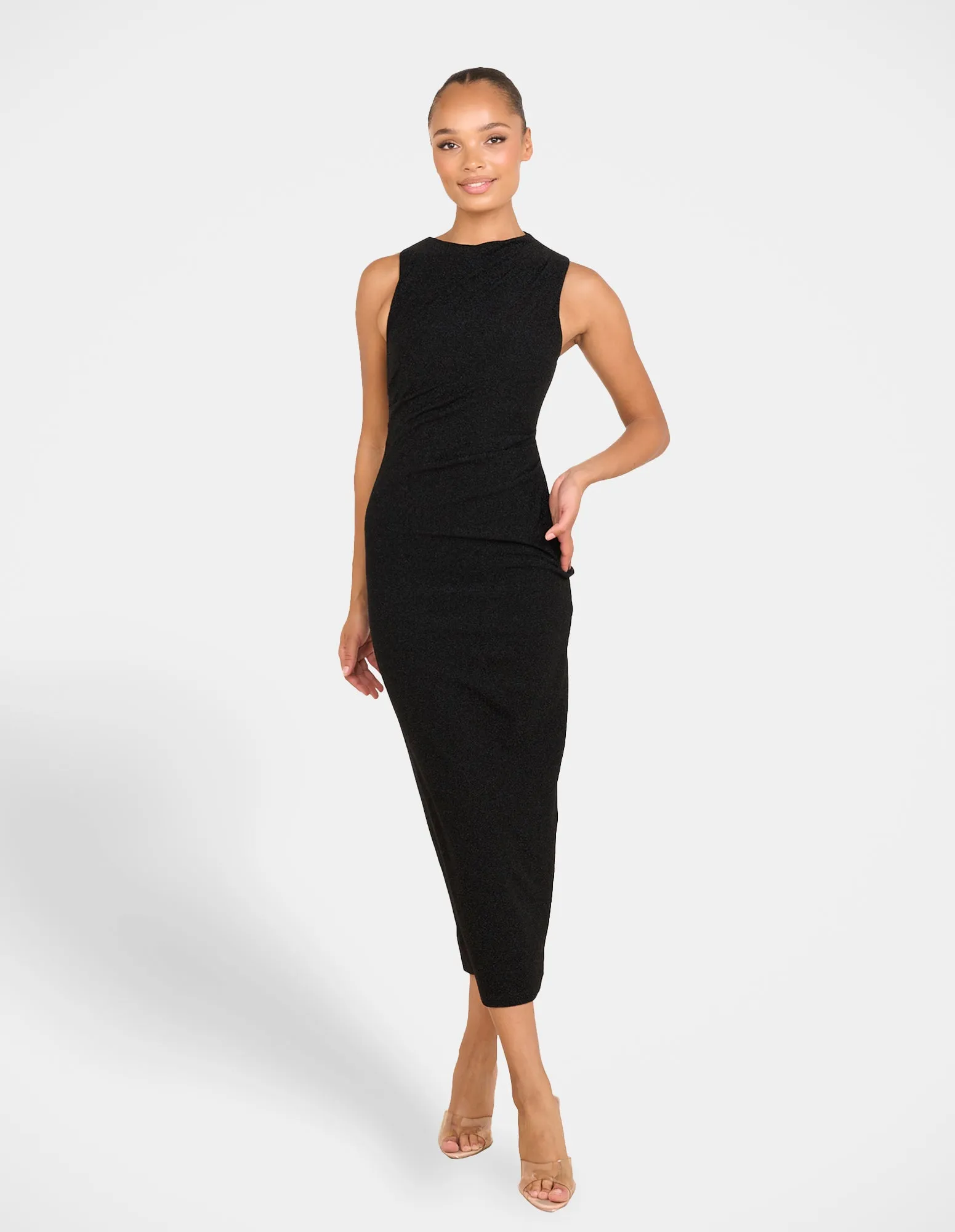Elegant Tailoring Fenix Metallic Maxi Dress