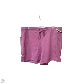 Athletic Shorts By Nine West Apparel In Purple, Size: 3x Rubberized Waistband