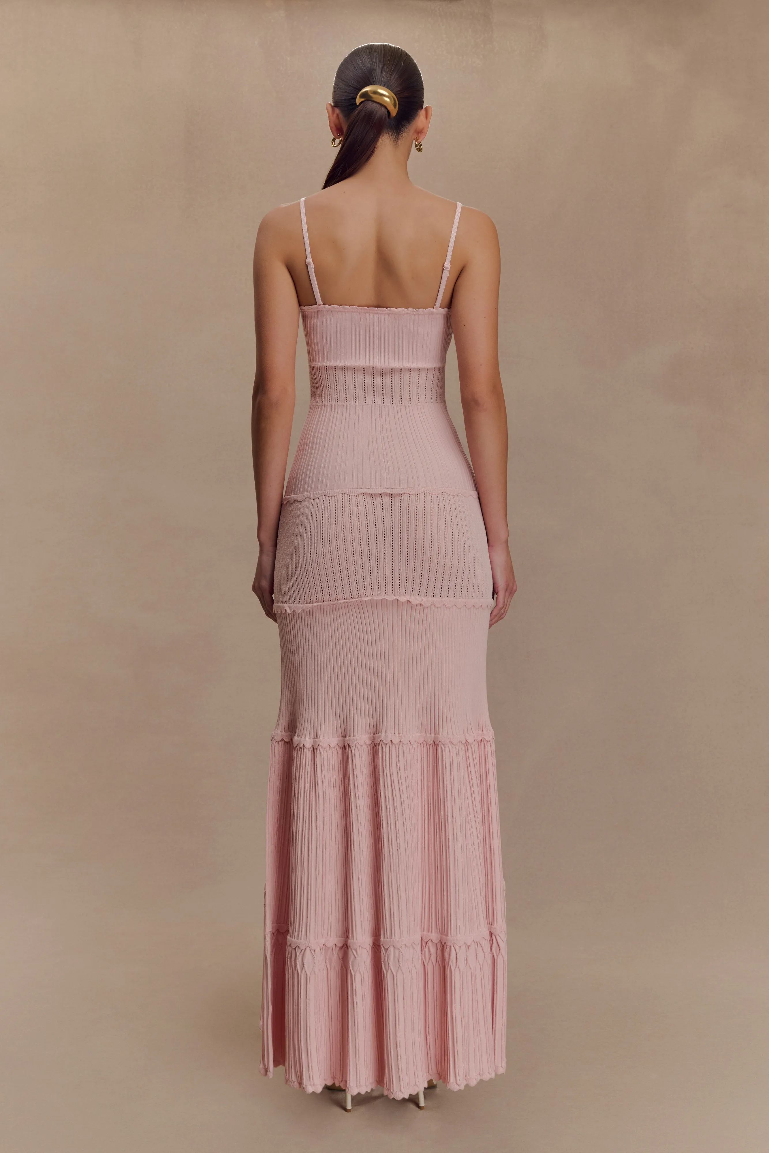 Finley Pointelle Knit Maxi Dress - Baby Pink Fit Base