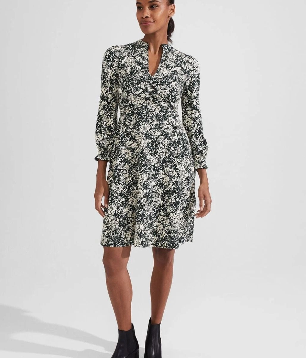Green Print Clemence Dress Delicate Tone