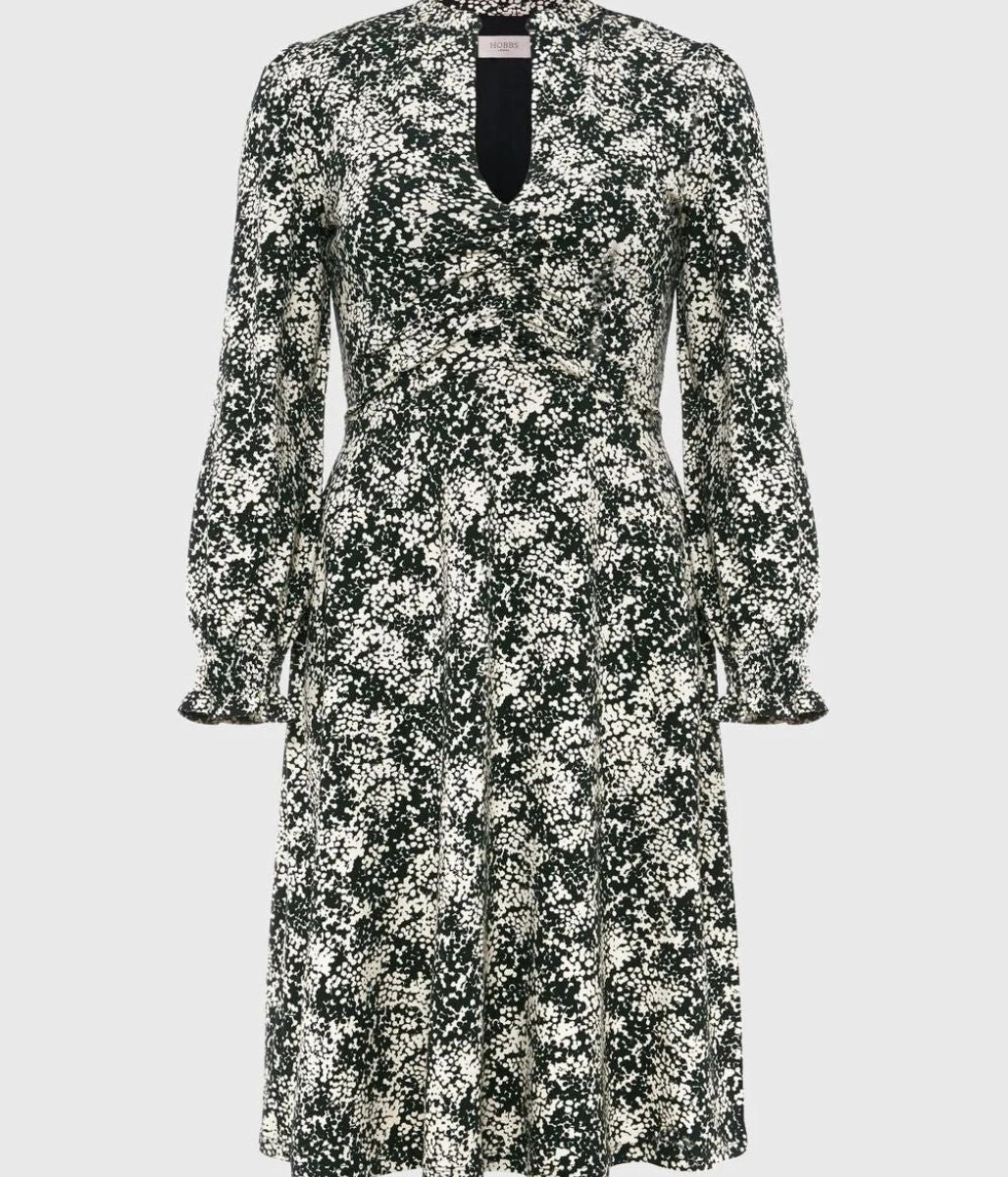 Green Print Clemence Dress Modern Cut
