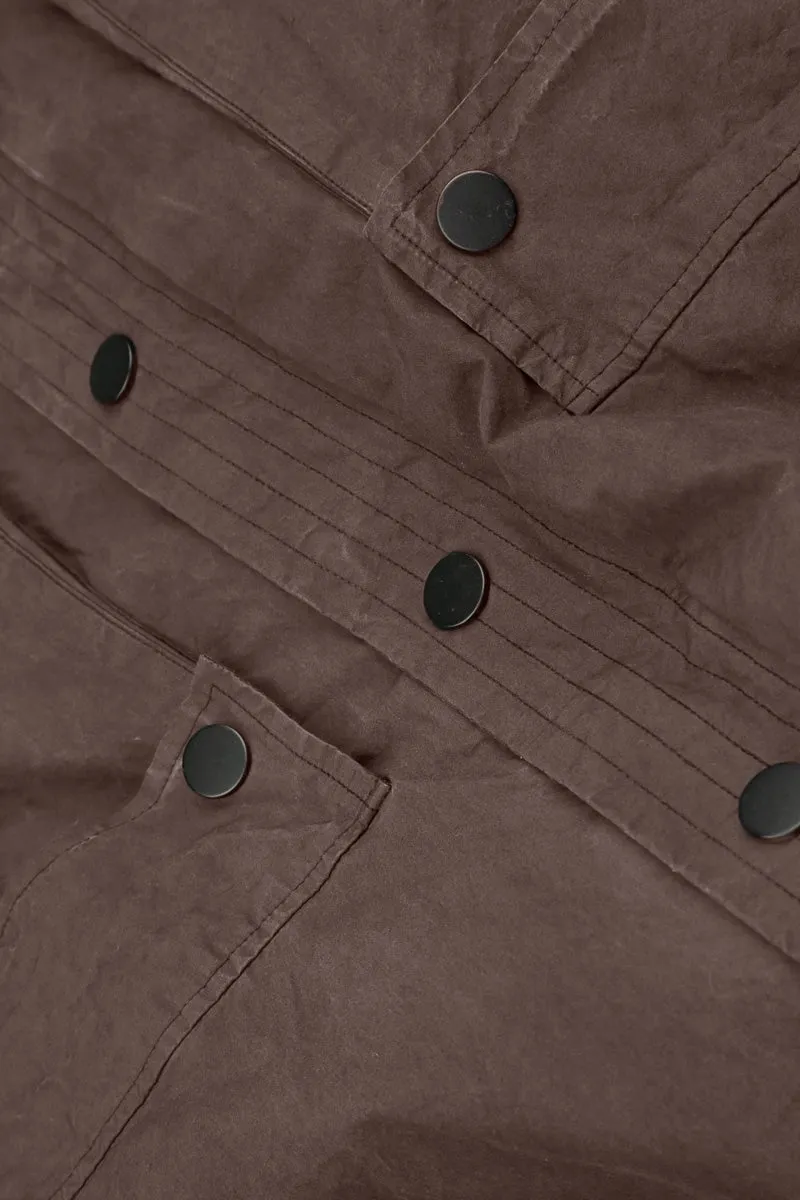 Street Ready Hooded Forest Brown Cotton Coat