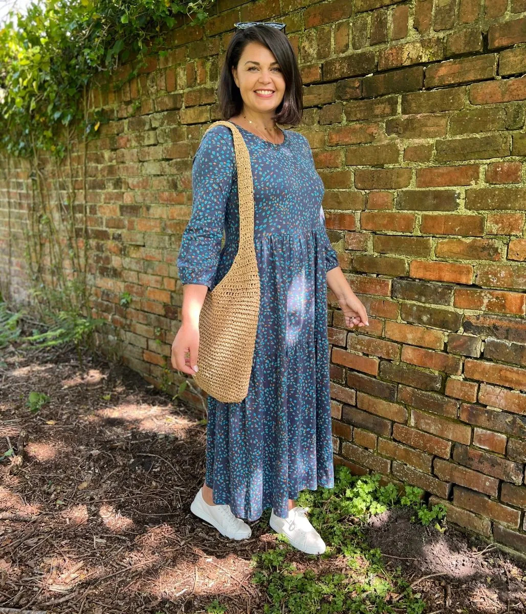 Brakeburn Abstract Spot Maxi Dress Cozy Texture