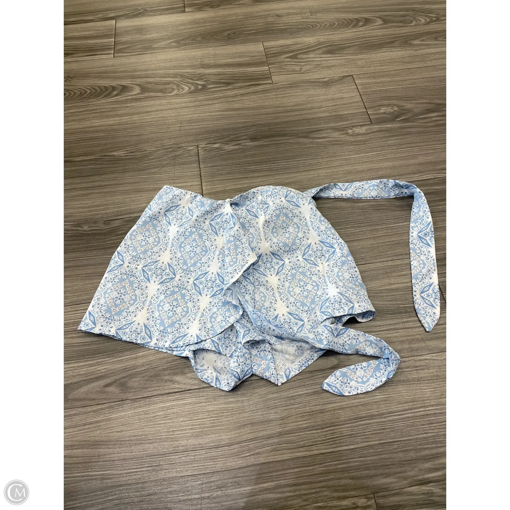 Natural Look Floral Pattern Skort By Shein In Blue, Size: Xs