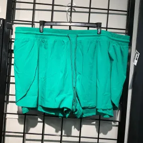 Athletic Shorts By Mta Pro In Green, Size: 2x No Cling Swimwear