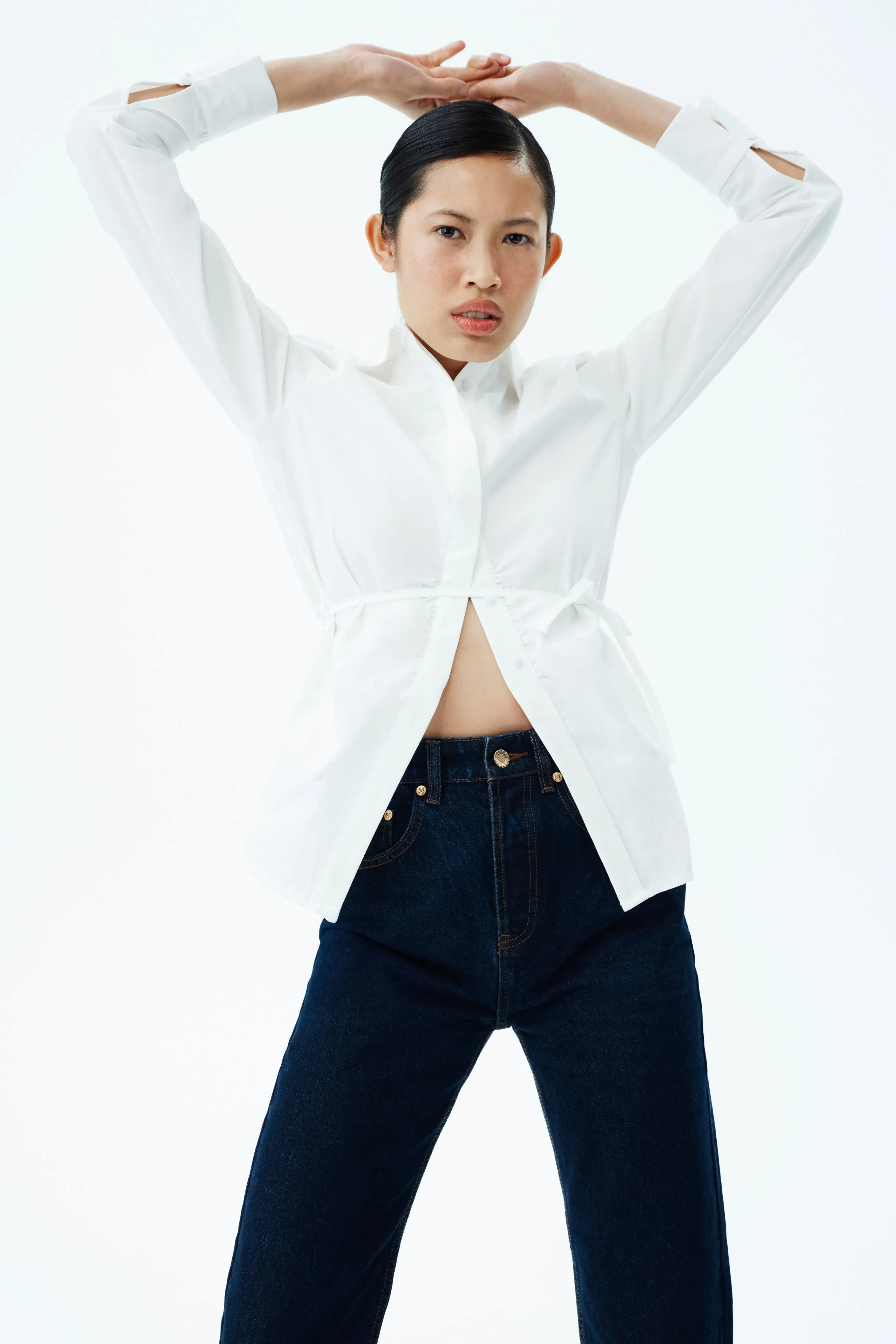 Janessa Skinny Denim Jeans- Indigo Blue Breathable Base Side Pockets