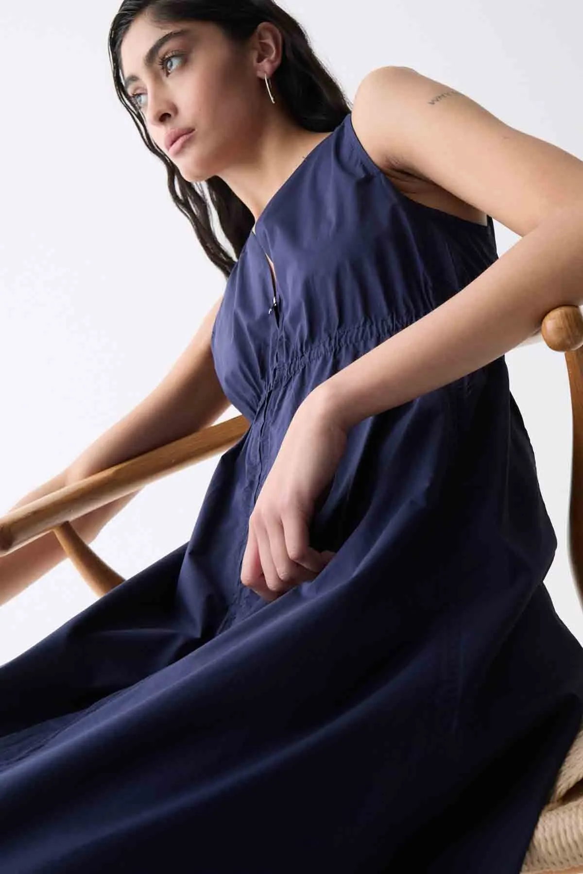 Dreamy Flow Versatile occasion dress NAVY ZIP DRESS