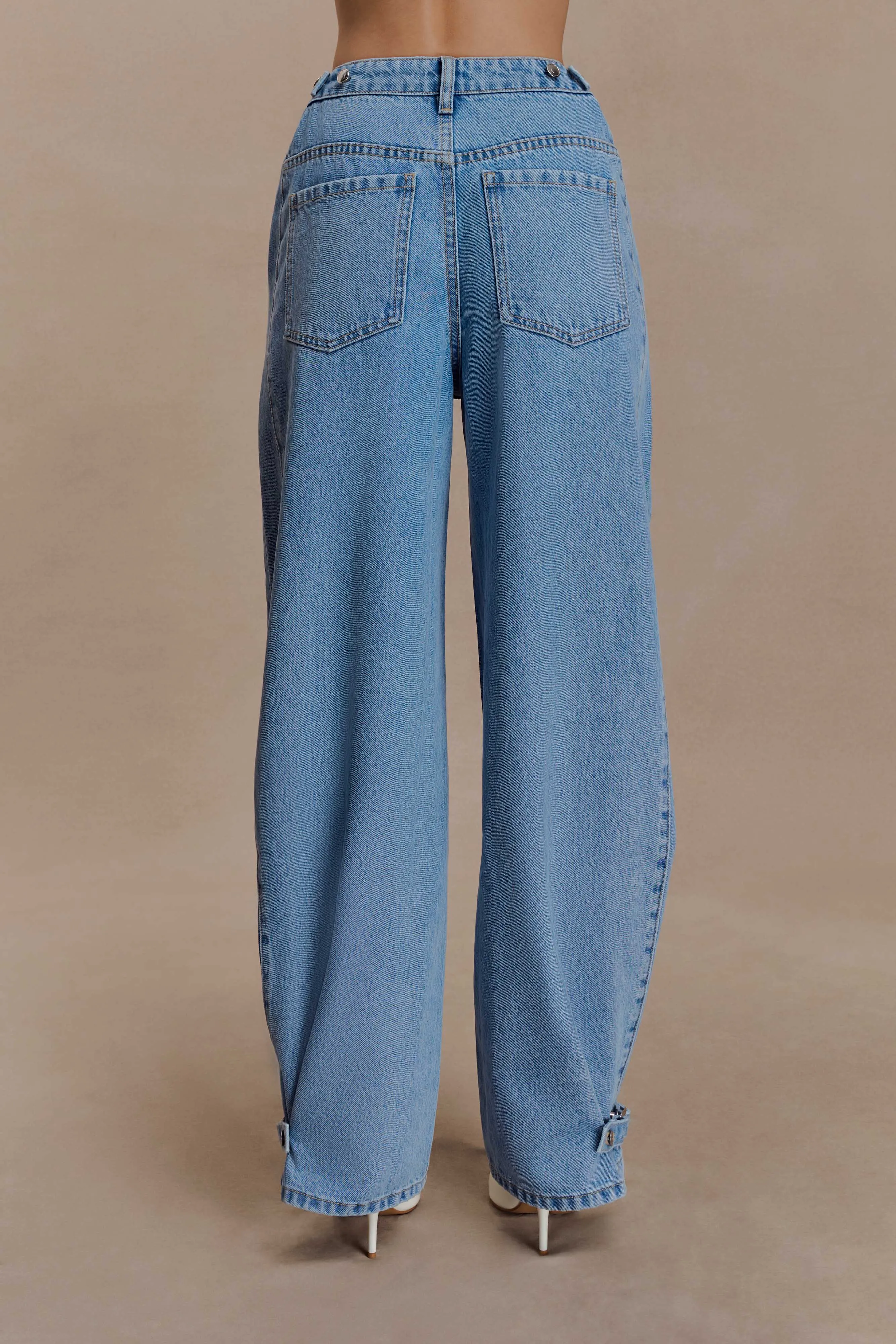 Flossie Multi Way Denim Jeans - Classic Blue Light Shape Flattering Style