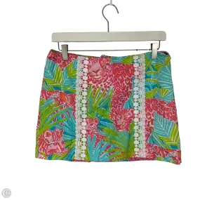 Lightwear Look Twist Front Design Skort Designer By Lilly Pulitzer In Multi-colored, Size: 4