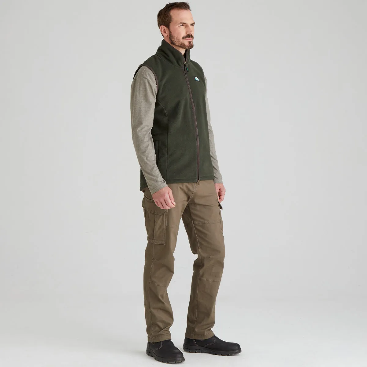 Chic Sweater Bold Patterns Men's Kodiak Gilet Deep Forest