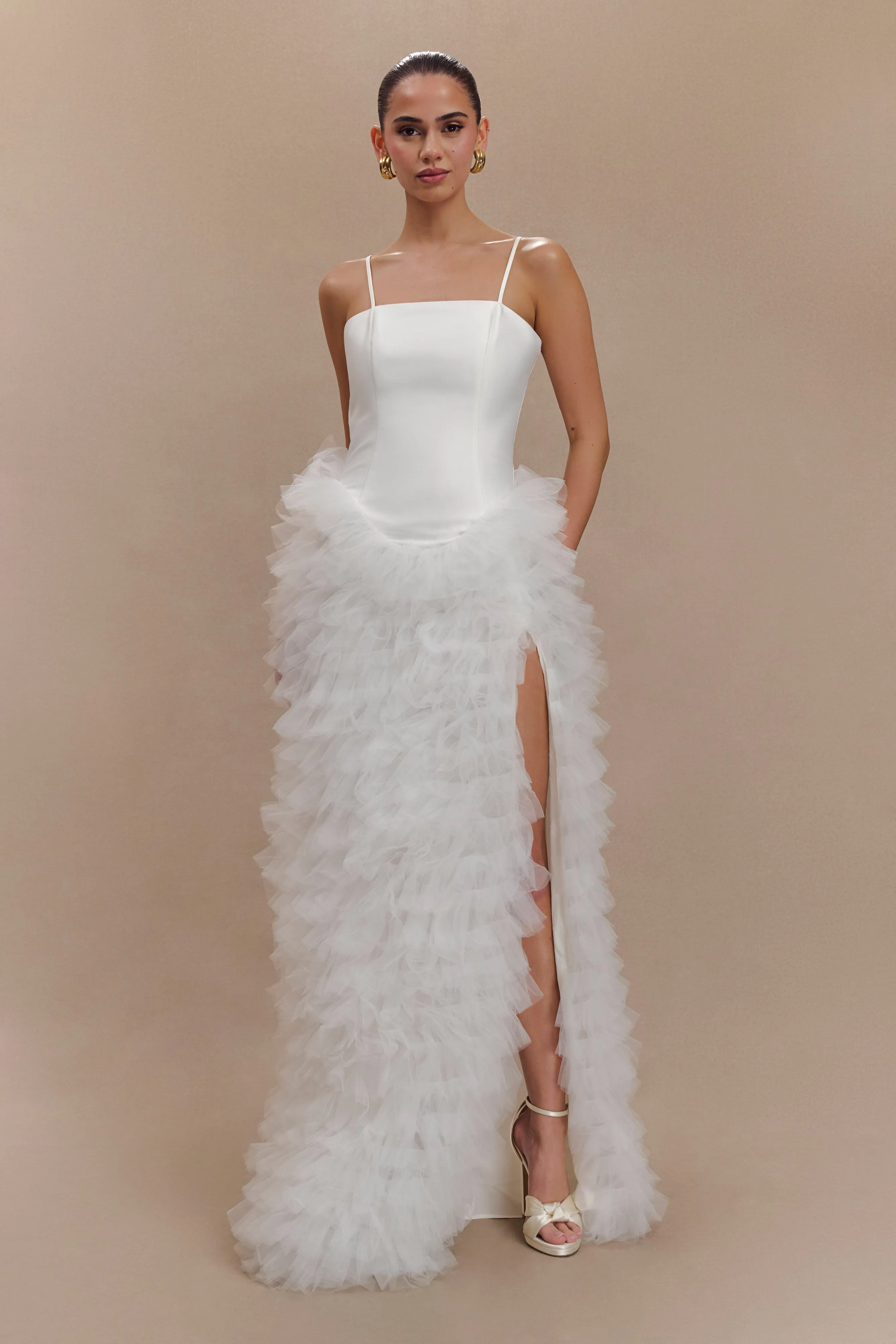 Magnolia Tiered Ruffle Maxi Dress - Ivory Smart And Comfortable Classic Layer