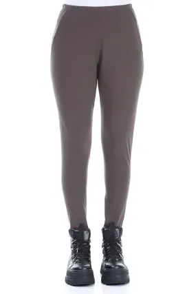 Travel Fit Forest Brown Cotton Leggings