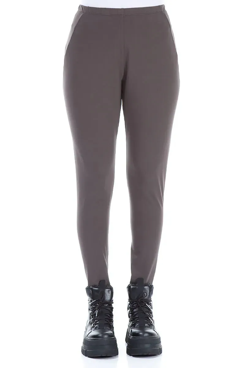 Travel Fit Forest Brown Cotton Leggings