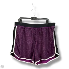 Athletic Shorts By Just My Size In Purple, Size: 3x RollUpFasten EcoFriendlyMaterials