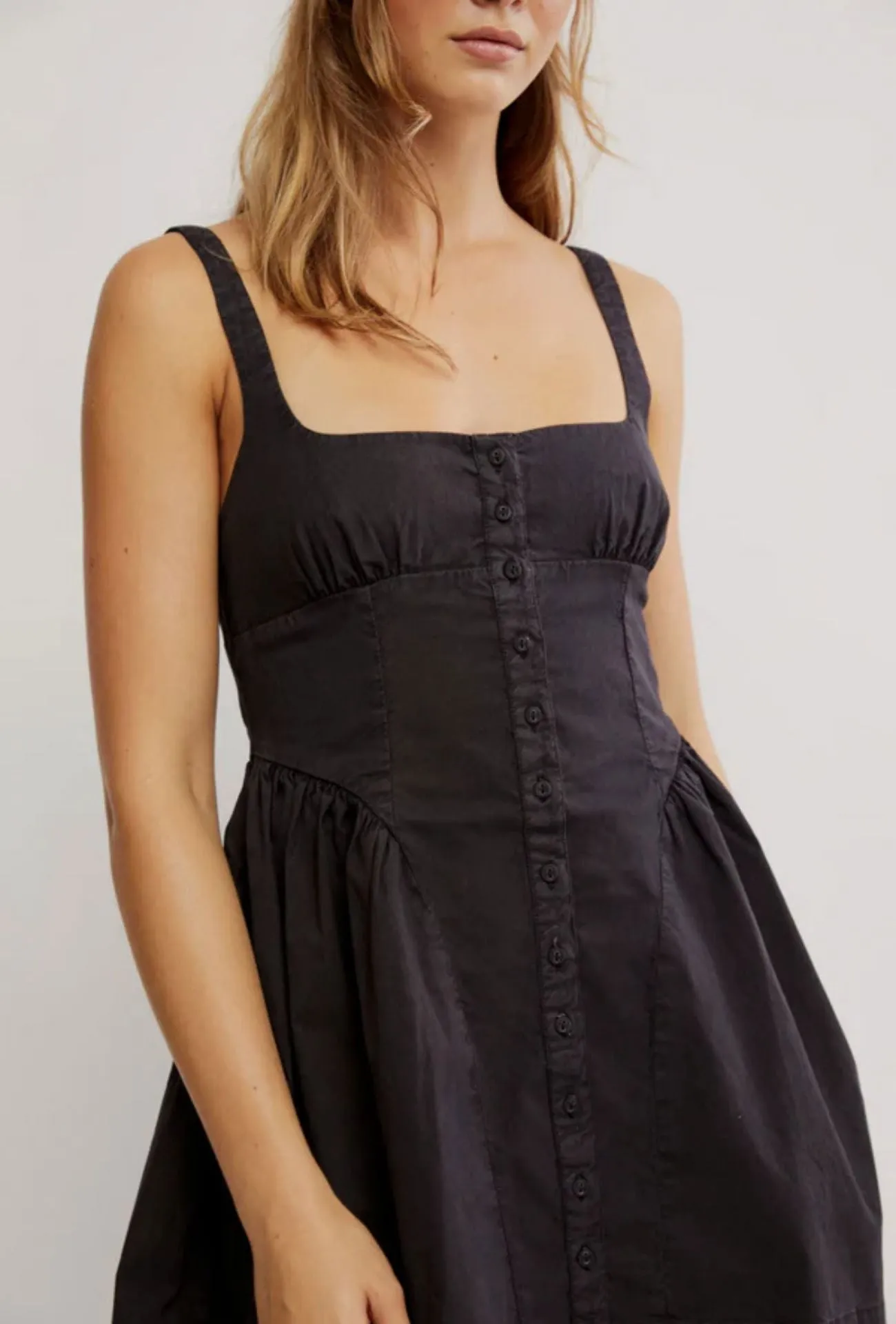 New York Maternity-Fit FREE PEOPLE ASTRID OXFORD MINI DRESS