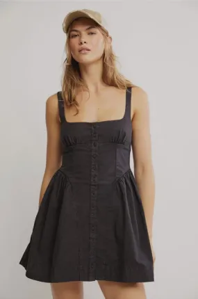 FREE PEOPLE ASTRID OXFORD MINI DRESS DoubleLayeredMaterial