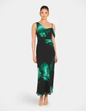 Oakley Cowl Neck Maxi Dress Comfort Layer Wear Satin Grace