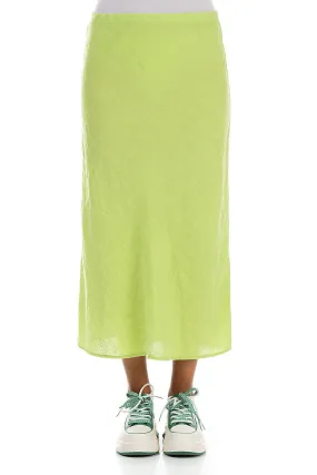 Straight Lime Linen Skirt Laidback Feel Resale Value