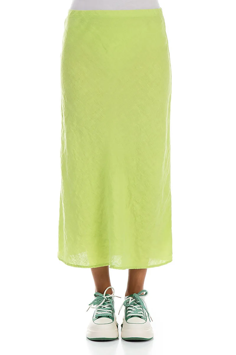 Straight Lime Linen Skirt Laidback Feel Resale Value