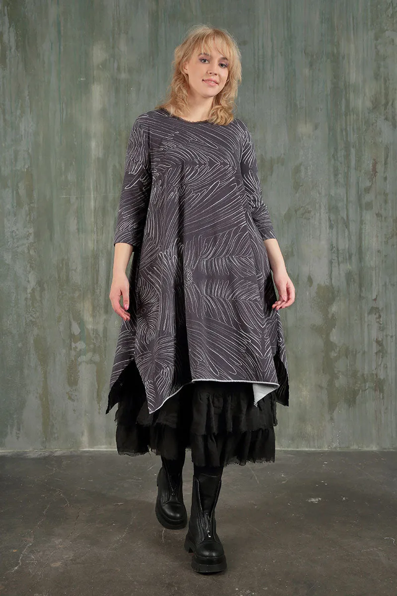 Frilled Black Silk Chiffon Underskirt Chic Appeal