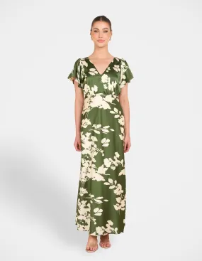Playful and flirty dress Fuji Satin Maxi Dress