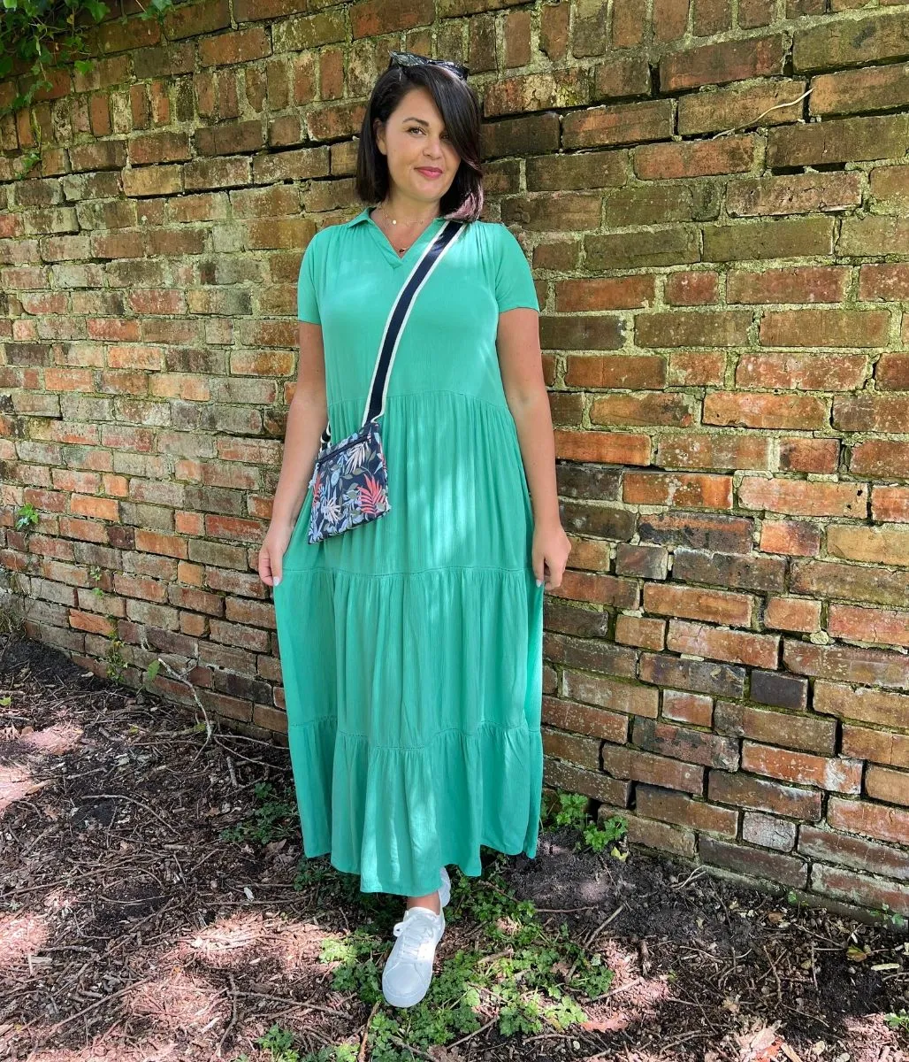 Brakeburn Green Wynn Maxi Dress Effortless Comfort Smooth Vibes