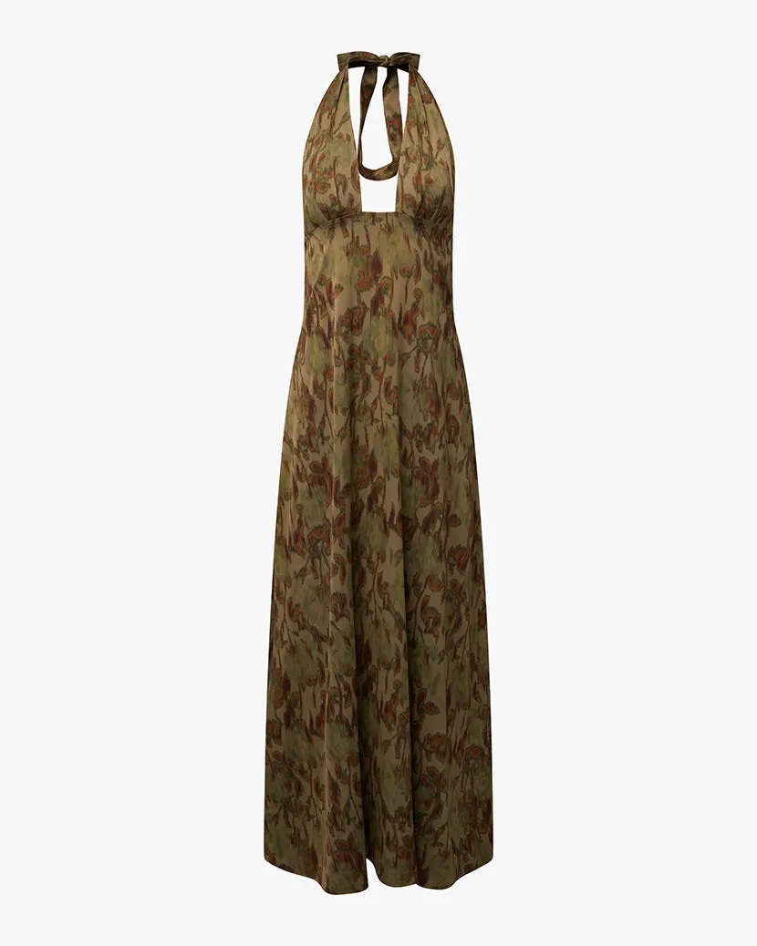 Halter Deep V Maxi Dress Night Charm Quick Layer