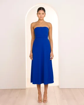 Lila Strapless Midi Dress Tasteful Detail Ethically-Made