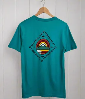 DurableCoverstitch Inner Glow Green Scenic View Quiksilver Printed Short Sleeve Tee