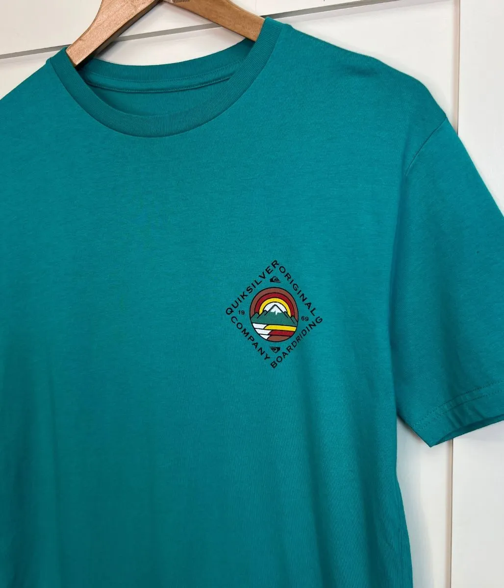 Cozy Dress Green Scenic View Quiksilver Printed Short Sleeve Tee
